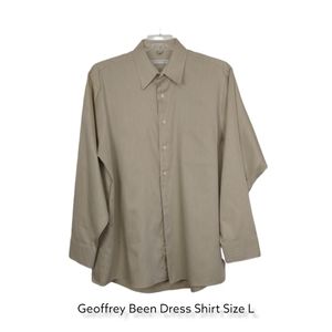 Sold Geoffrey Beene Shirt | Button Down | Color: Cream Beige | Y Tint | Size: L